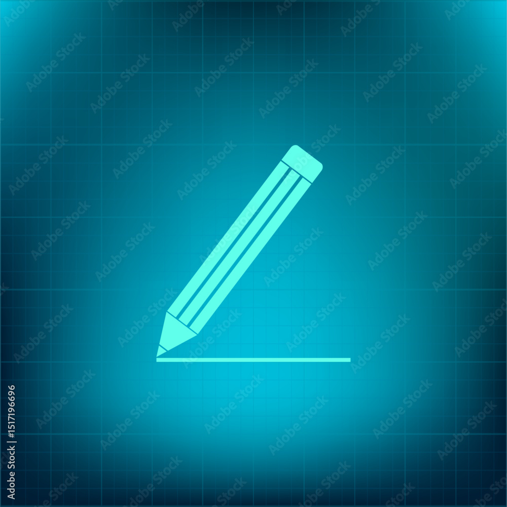 Poster vector icon on a blue background with a gradient
