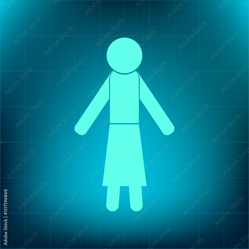 Poster vector icon on a blue background with a gradient