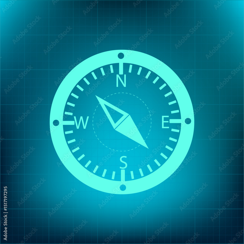 Poster vector icon on a blue background with a gradient