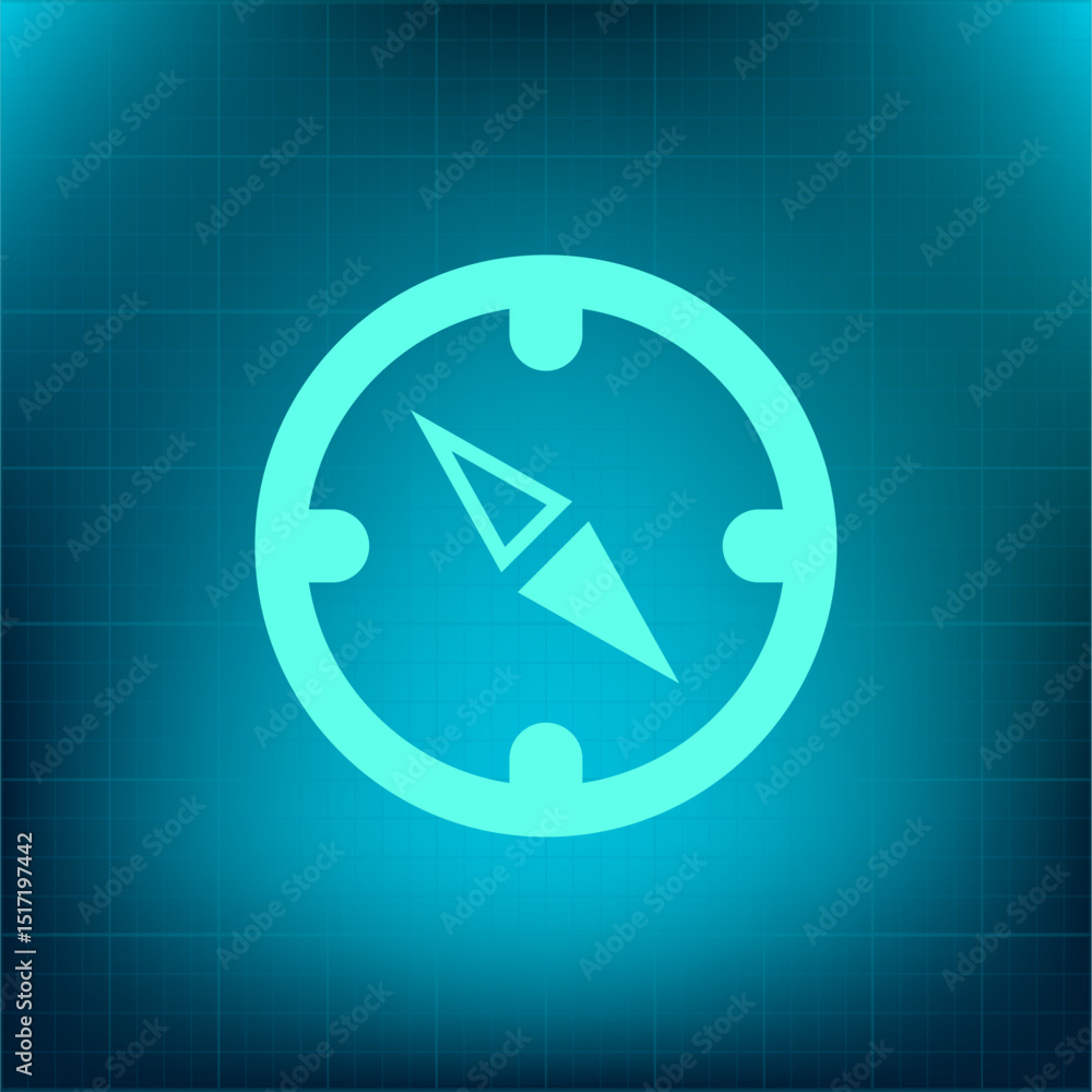 Poster vector icon on a blue background with a gradient