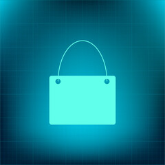 Vector icon on a blue background with a gradient