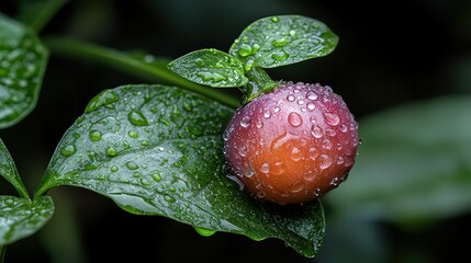 Obraz premium leaf, macro, ripe, wild, raspberry, sweet, berries, bush, blackberry, healthy, color, leaves, forest, flora, closeup
