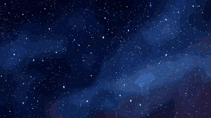 Naklejka premium Vast expanse of starry night sky with blue and dark tones 