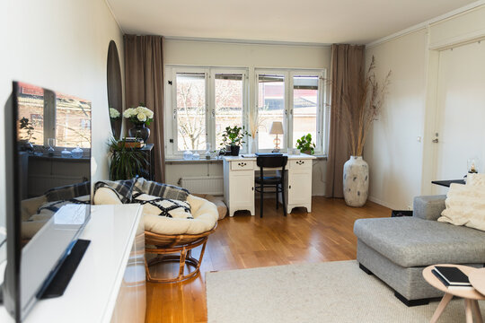Cozy Home Office with Desk by Window