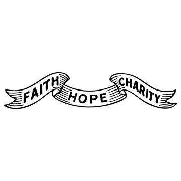 Faith Hope Charity Banner Illustration JPG