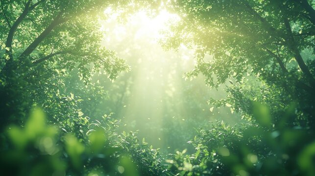 Lush forest bathed in sunlight (2)