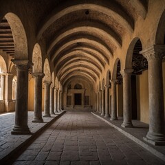 Obraz premium A Spanish colonial convent in Peru.
