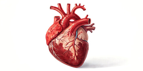 Human Organ Heart Shape Blood Circulatory System Medical Cybernetic Part Transplant Replacement Neural Digital Hologram Neon Glow Futuristic Triangulated Polygonal Low Poly Background