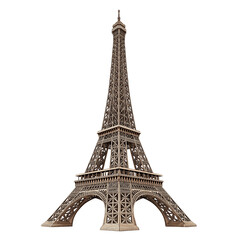 Eiffel Tower miniature model isolated on white background