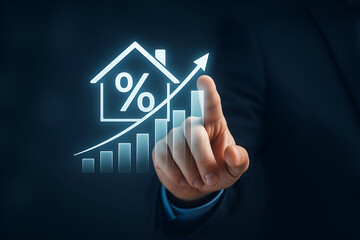 Rising house prices interest rate growth graph