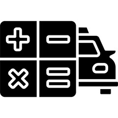 Obraz premium Taxi Fare Estimator Icon