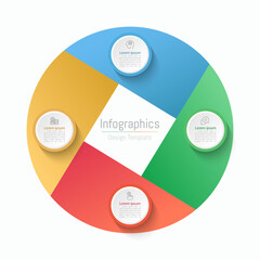 Infographic 4 options design elements for your business data. Vector Illustration.
