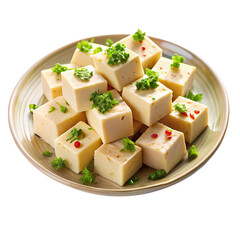 PanFried Tofu Cubes with Herbs and Spices