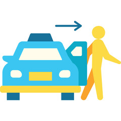 Taxi Drop Off Illustration
