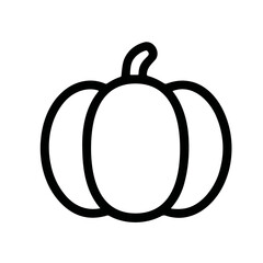 Minimalist Line Art Pumpkin Illustration Vegetable, Autumnal Harvest Food Icon