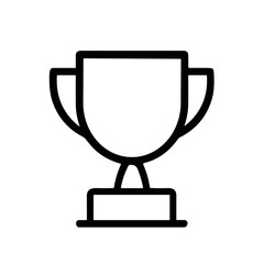 Minimalist Outline Trophy Cup Award Symbol Celebration Icon Design Element