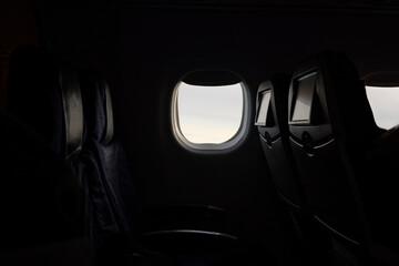 View of a plane porthole