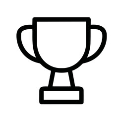 Minimalist Line Art Trophy Reward Achievement Symbol Element Icon Sign