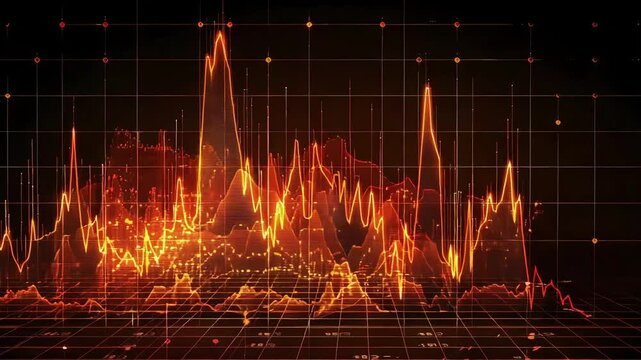 Burning financial data visualization