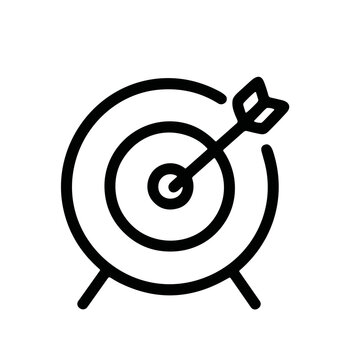 recommend clip art: Simple Line Style Target Arrow Goal Focus Achievement Icon Symbol