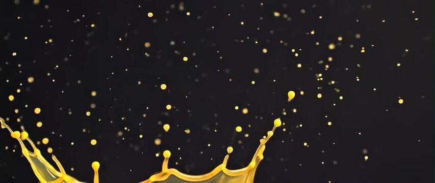 Anamorphic video Explosion of orange juice in slow motion