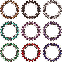 Support Items Fan Goods Medal Can Badge Rosetta Material Frame Color variation / 推し活 メダル 缶バッジ ロゼッタ ロゼット 素材 フレーム カラーバリエーション