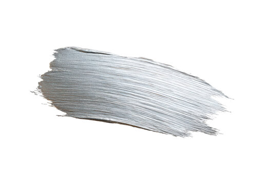 Metallic gray paint brush stroke