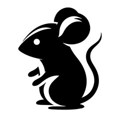Clean black and white vector silhouette