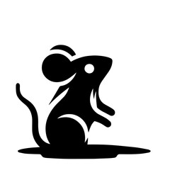 Clean black and white vector silhouette