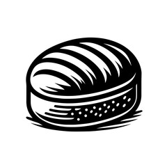 Clean black and white vector silhouette