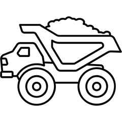 Naklejka premium Surface Mining Icon