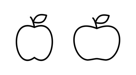 Apple icon vector. Apple sign and symbols for web design.