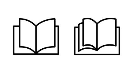 Book icon vector. open book sign and symbol. ebook icon