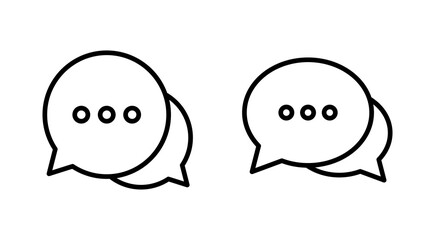 Chat icon vector. speech bubble sign and symbol. comment icon. message