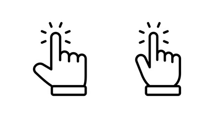 Hand cursor icon vector. cursor sign and symbol. hand cursor icon clik