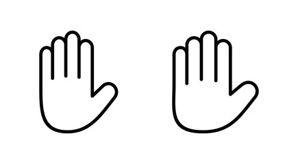 Hand icon vector. hand sign and symbol. palm
