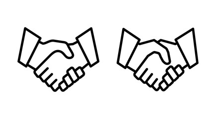 Handshake icon vector. business handshake sign and symbol. contact agreement