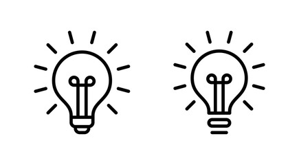 Lamp icon vector. Light bulb sign and symbol. idea symbol.