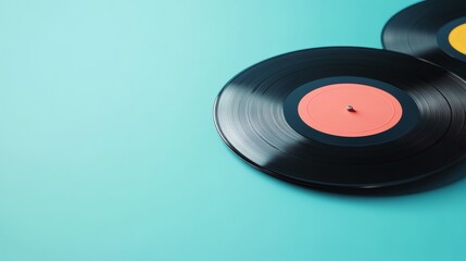 Obraz premium Vinyl plastic album cover frame shrink texture overlay.