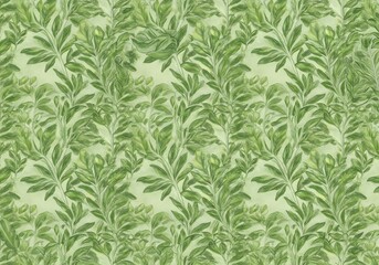Fototapeta premium Delicate green leaf pattern background design