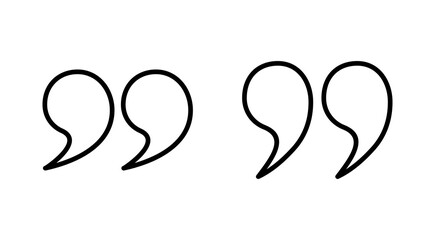 Quote icon vector. Quotation mark sign and symbol