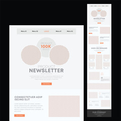 Product Email Newsletter Template Minimalist & Clean Marketing Design for E-commerce