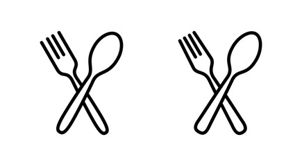 spoon and fork icon vector. spoon, fork and knife icon vector. restaurant sign and symbol