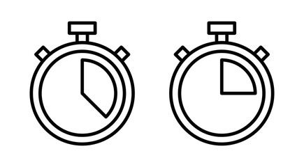 Stopwatch icon vector. Timer sign and symbol. Countdown icon. Period of time
