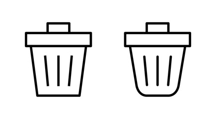 Trash icon vector. trash can icon. delete sign and symbol.