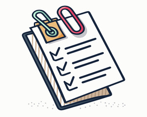 Create a bold, vector illustration of a document icon with a folded paper effect.  The stroke should be thick and highly visible.