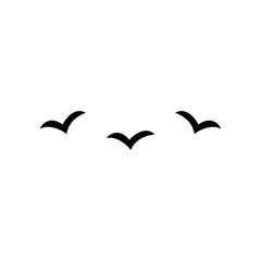 Flock of birds silhouette icon design