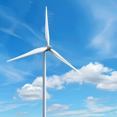 Small Scale Wind Turbine 3D Render