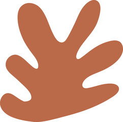 Terracotta Curved Botanical Cutout Leaf