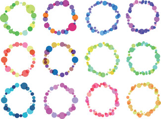 シンプルでかわいい丸フレームのセット